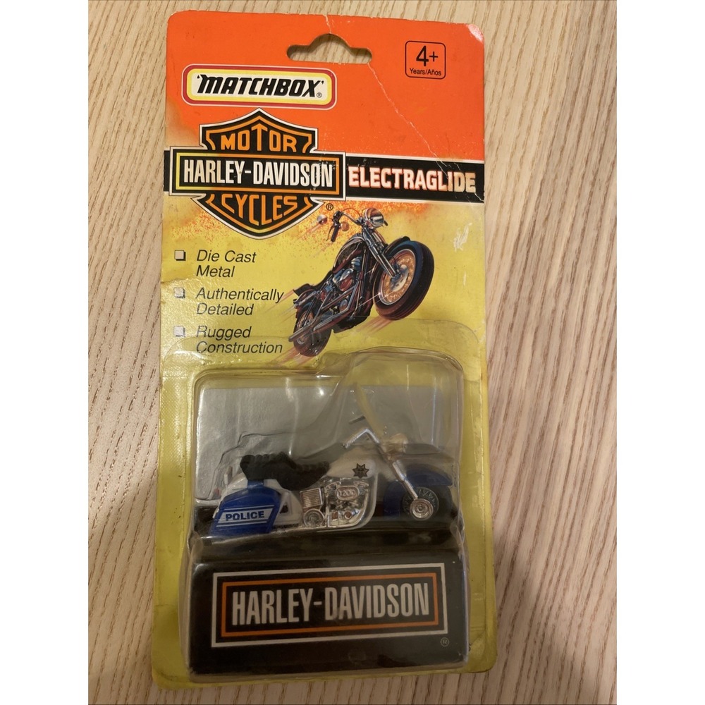 Vintage Matchbox Harley Davidson Electraglide Police Cycle Diecast 1993 Sealed